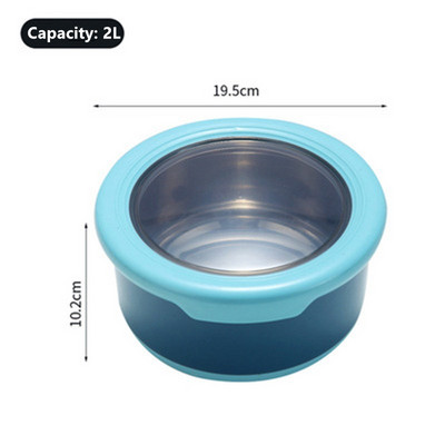 Silikonska okrugla zdjela Kutija za ručak Hladnjak Hrskava Kutija za ručak od nehrđajućeg čelika Zatvorena kutija za ručak Okrugla zdjela za instant rezance