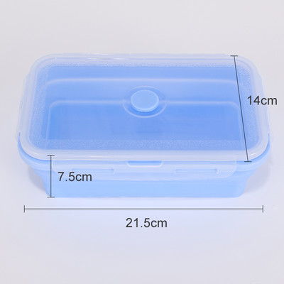 1200 ml-es szilikon összecsukható élelmiszertároló edények fedelekkel szilikon ebédlődoboz Bento Box BPA mentes konyhai kamrához