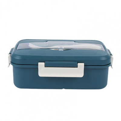 1 komplekt 501–800 ml lõunasöögikarbi mikrolaineahjus ohutu kambri disain üliõpilaste kontoritöötajate bentokarp koos hargilõikuriga koolitarbed