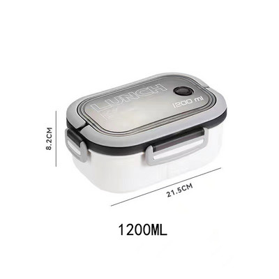 Dvojposchodový obedárový box 1200 ml Bento Box uzavretý prenosný obal na potraviny vhodný do mikrovlnnej rúry na kempovanie, výlety do práce a ovocie, box na zeleninu