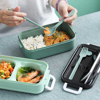 Θέρμανση μικροκυμάτων Κουτί μεσημεριανού γεύματος Παιδικό Σχολικό Γραφείο Bento Box Multi-layer Camping Picnic Σαλάτα Δοχείο αποθήκευσης τροφίμων με σχάρα τηλεφώνου