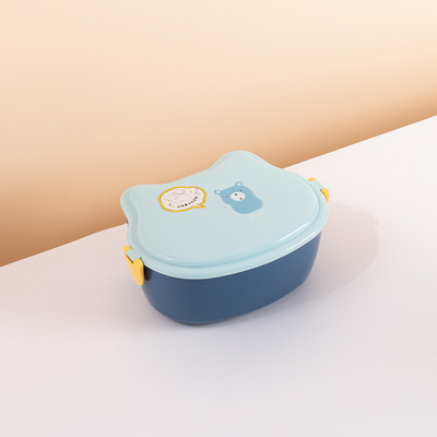 Multikas kahekihiline lõunakast lastele mikrolaineahjus soojendamiseks õpilaste kaasaskantav lõunakarp Puuviljakambri töötaja kerge lõunasöök