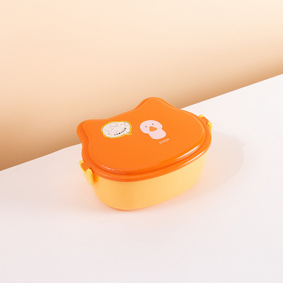 Multikas kahekihiline lõunakast lastele mikrolaineahjus soojendamiseks õpilaste kaasaskantav lõunakarp Puuviljakambri töötaja kerge lõunasöök