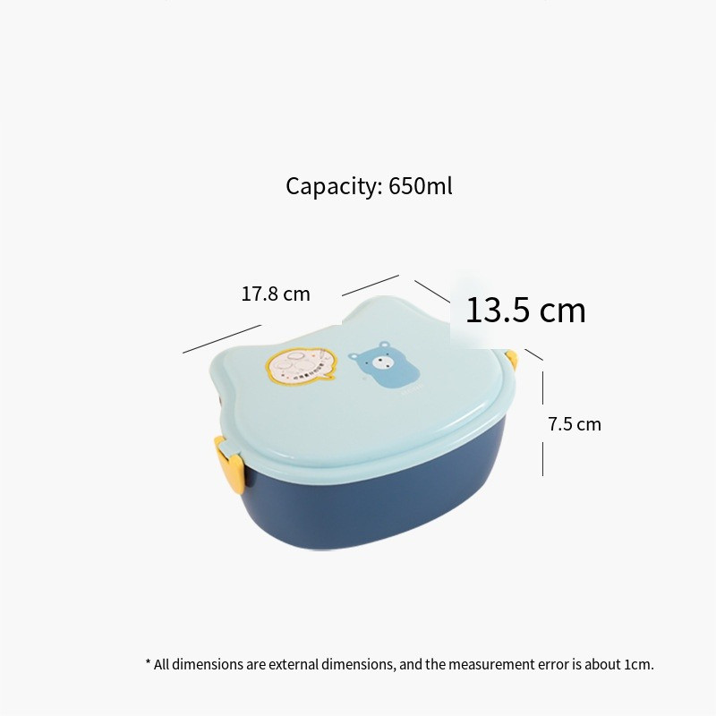 Multikas kahekihiline lõunakast lastele mikrolaineahjus soojendamiseks õpilaste kaasaskantav lõunakarp Puuviljakambri töötaja kerge lõunasöök