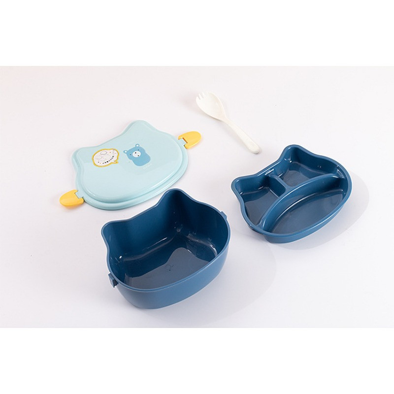 Multikas kahekihiline lõunakast lastele mikrolaineahjus soojendamiseks õpilaste kaasaskantav lõunakarp Puuviljakambri töötaja kerge lõunasöök