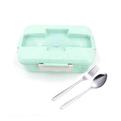 Bento kutija Ekološka kutija za ručak Posuda za hranu Materijal od pšenične slame Posuđe za mikrovalnu Kutija za ručak Kutija za ručak za djecu