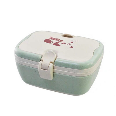 Kutija za ručak u mikrovalnoj pećnici Pšenična slama Kutija za bento crtani film Prijenosna kutija za hranu Spremnik Posuđe za jelo Za djecu Školski piknik Putovanja