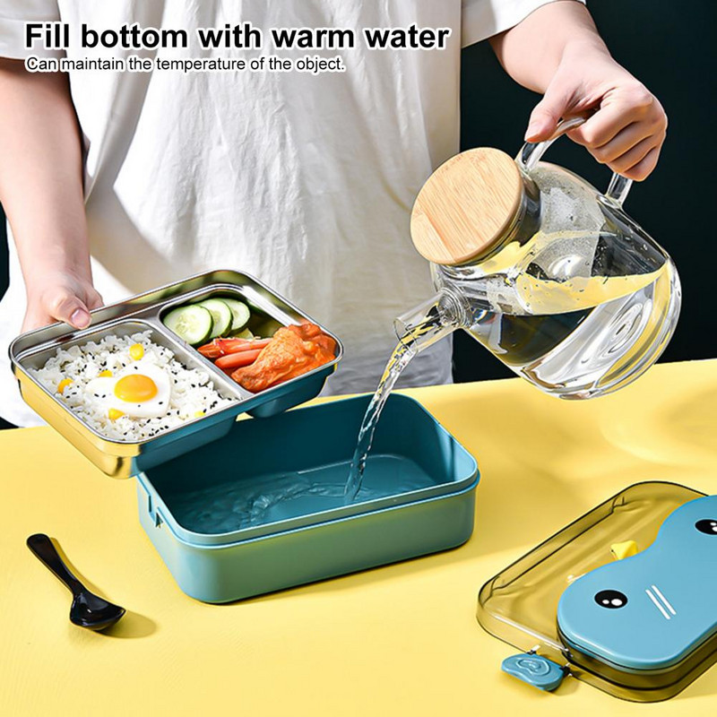 Skyriaus dizaino priešpiečių dėžutės šaukšto lazdelės su maisto kokybės pietų laikymo dėžuteBento dėžutė lauke