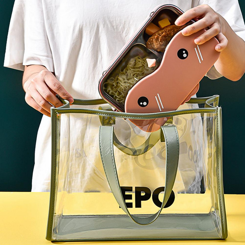 Skyriaus dizaino priešpiečių dėžutės šaukšto lazdelės su maisto kokybės pietų laikymo dėžuteBento dėžutė lauke