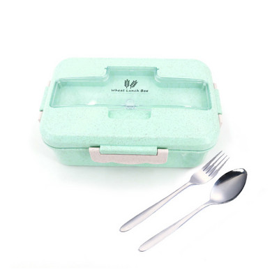 Cutie de prânz pentru cuptor cu microunde, paie de grâu, vesela, container de depozitare a alimentelor, pentru copii, copii, birou, școală, cutie portabilă bento, sac de prânz