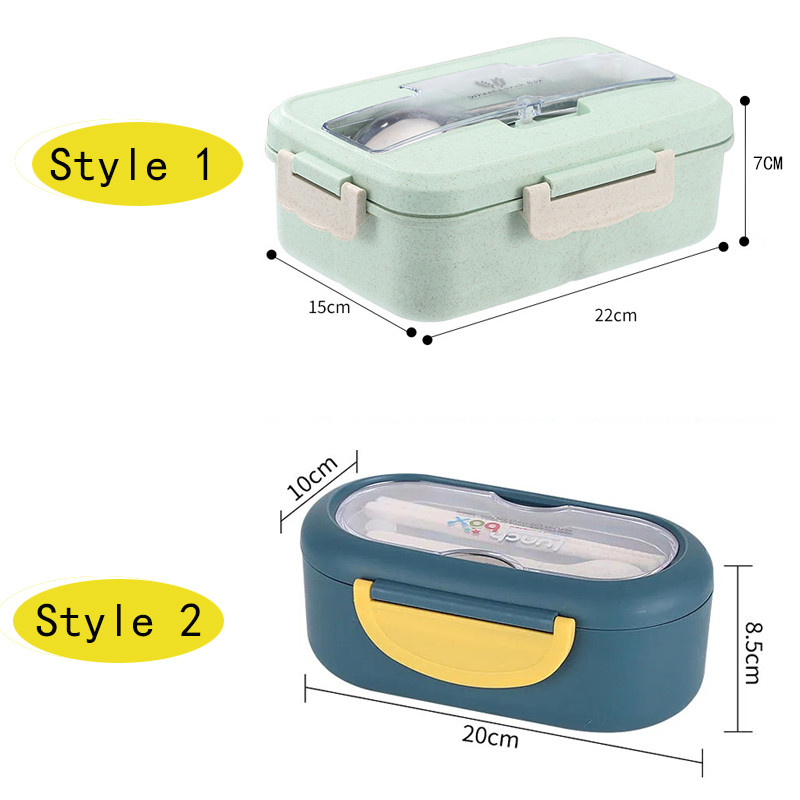 Cutie de prânz pentru cuptor cu microunde, paie de grâu, vesela, container de depozitare a alimentelor, pentru copii, copii, birou, școală, cutie portabilă bento, sac de prânz