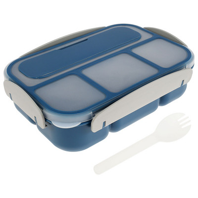 Kutija za ručak 1300 ml 4 odjeljka Bento kutija bez BPA Zatvorena nepropusna kutija za obrok Posude za ručak Nepropusna mikrovalna perilica posuđa