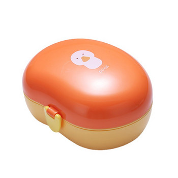Little Yellow Duck Cartoon Lunch Box 2 Layer Fruit Sandwich Bento Box για Παιδιά Φορητό χαριτωμένο κουτί αποθήκευσης τροφίμων