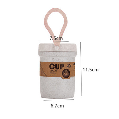 Kutija za ručak od pšenične slame od 1000 ml za djecu, 3-slojna nepropusna bento kutija s odjeljkom, spremnik za hranu, prijenosna kutija za ručak u mikrovalnoj pećnici