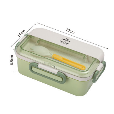 Plastični spremnici za hranu Termalna kutija za ručak za posao Pribor za jelo Grijani organizator Poklopac Bentos Posuđe za jelo Mikrovalna pećnica Hermetika za piknik