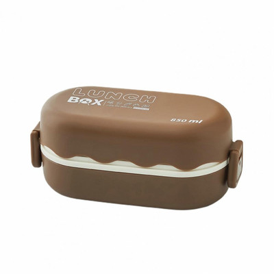 850 ml kahekihiline Bento kast, suure mahutavusega lekkekindel toidu hoiukonteiner, suletud pikniku koolikontori lõunakast mikrolaineahjuga