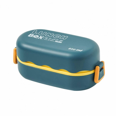 850 ml kahekihiline Bento kast, suure mahutavusega lekkekindel toidu hoiukonteiner, suletud pikniku koolikontori lõunakast mikrolaineahjuga