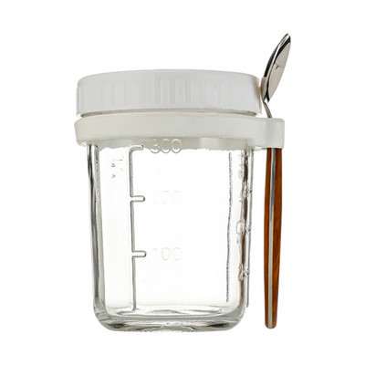 Pusryčių avižinių dribsnių puodeliai Antspaudas Stiklinis Puodelis Grūdų Riešutų Jogurto Salotų Puodelių Rinkinys Su Šaukštu Padažu Puodelis Butelis Maisto laikymo Bento Box Pietūs