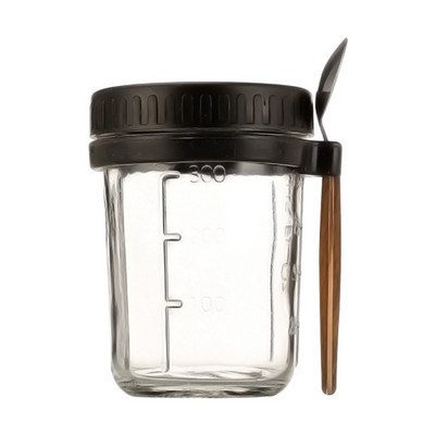 Pusryčių avižinių dribsnių puodeliai Antspaudas Stiklinis Puodelis Grūdų Riešutų Jogurto Salotų Puodelių Rinkinys Su Šaukštu Padažu Puodelis Butelis Maisto laikymo Bento Box Pietūs