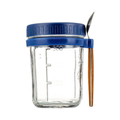 Pusryčių avižinių dribsnių puodeliai Antspaudas Stiklinis Puodelis Grūdų Riešutų Jogurto Salotų Puodelių Rinkinys Su Šaukštu Padažu Puodelis Butelis Maisto laikymo Bento Box Pietūs