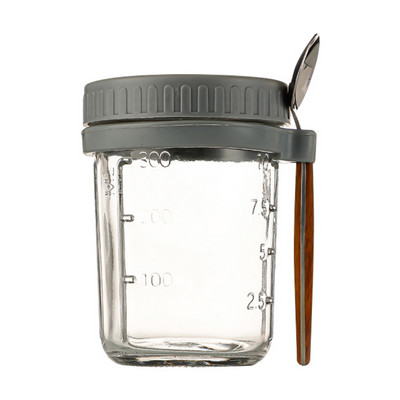 Pusryčių avižinių dribsnių puodeliai Antspaudas Stiklinis Puodelis Grūdų Riešutų Jogurto Salotų Puodelių Rinkinys Su Šaukštu Padažu Puodelis Butelis Maisto laikymo Bento Box Pietūs