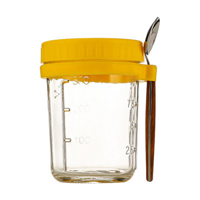 Pusryčių avižinių dribsnių puodeliai Antspaudas Stiklinis Puodelis Grūdų Riešutų Jogurto Salotų Puodelių Rinkinys Su Šaukštu Padažu Puodelis Butelis Maisto laikymo Bento Box Pietūs