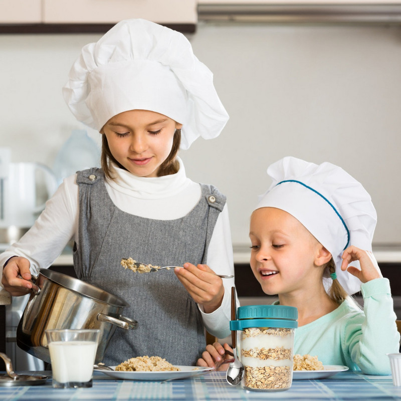 Pusryčių avižinių dribsnių puodeliai Antspaudas Stiklinis Puodelis Grūdų Riešutų Jogurto Salotų Puodelių Rinkinys Su Šaukštu Padažu Puodelis Butelis Maisto laikymo Bento Box Pietūs