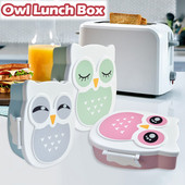 Armas öökulli lõunakarp Bento Box kaasaskantav toidukonteiner koolilastele, õpilastele mõeldud toiduhoidja, kaasaskantav välipiknikukast
