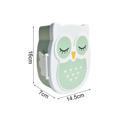 Armas öökulli lõunakarp Bento Box kaasaskantav toidukonteiner koolilastele, õpilastele mõeldud toiduhoidja, kaasaskantav välipiknikukast