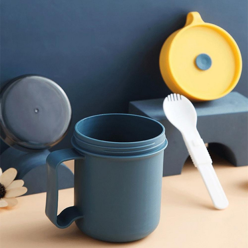 500 ml Hommikusöögitass Multifunktsionaalne kaerahelbetass Teraviljapähklijogurtikruus Suupistetass Mikrolaineahi kaanega Lusikas Supitass Köögitarbed