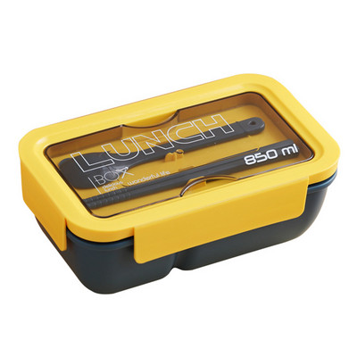 Kutija za ručak u mikrovalnoj pećnici od 850 ml sa žličicom Štapići za jelo Posuđe Posuda za pohranu hrane Djeca, djeca, škola, Uredska kutija za mikrovalnu Bento