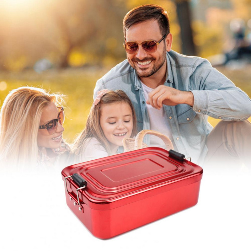 Pietų konteineris Aplinkos apsauga Bento konteineris Tvirtas nuo rūdžių, saugus aliuminio priešpiečių dėžutės konteineris