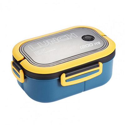 1200 ml kasulik Bento Box Suure mahutavusega multifunktsionaalne 4 värvi mikrolaineahjus ohutu Bento konteiner