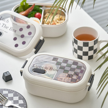 Κουτί γεύματος 1000ML από ανοξείδωτο χάλυβα Φορητό στεγανό δοχείο τροφίμων Θερμαινόμενο κουτί Bento για Σχολικό Γραφείο