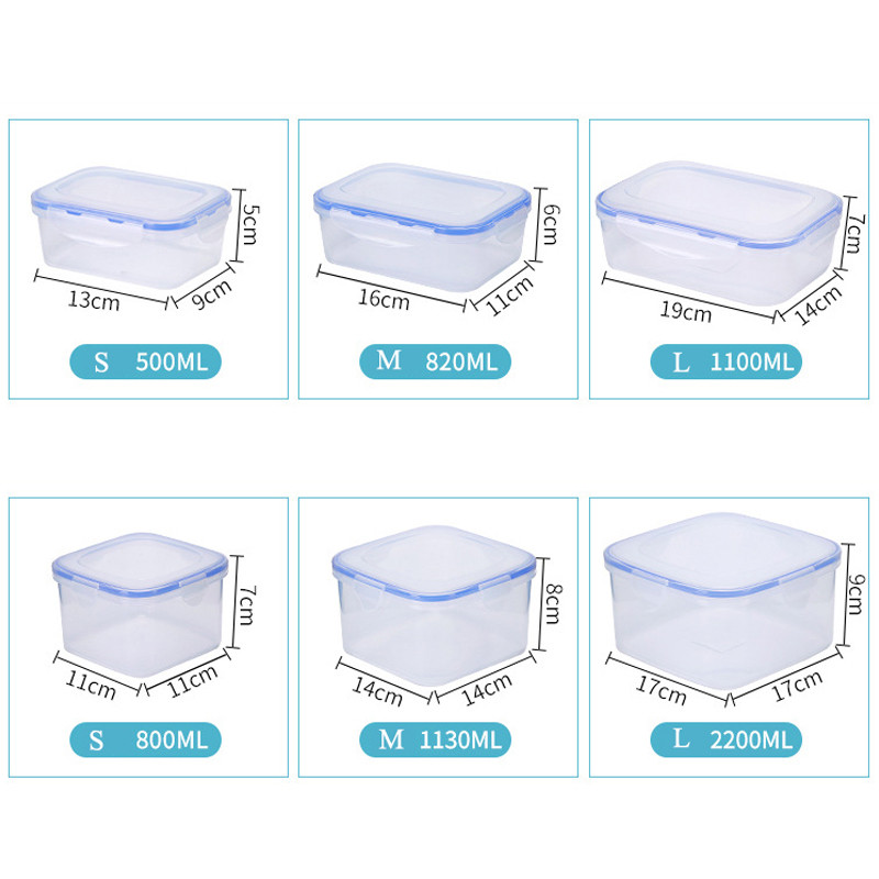 Plastična kutija za ručak za djecu Bento kutija Posuda za pohranu hrane za školske uredske službenike Piknik na otvorenom Mikrovalna pećnica Vel.