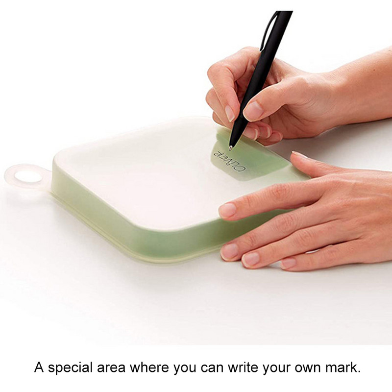 Prijenosna kutija za tost za sendviče Silikon za višekratnu upotrebu za djecu Školsko putovanje Ručak Bento Posuđe za službenike blagajne