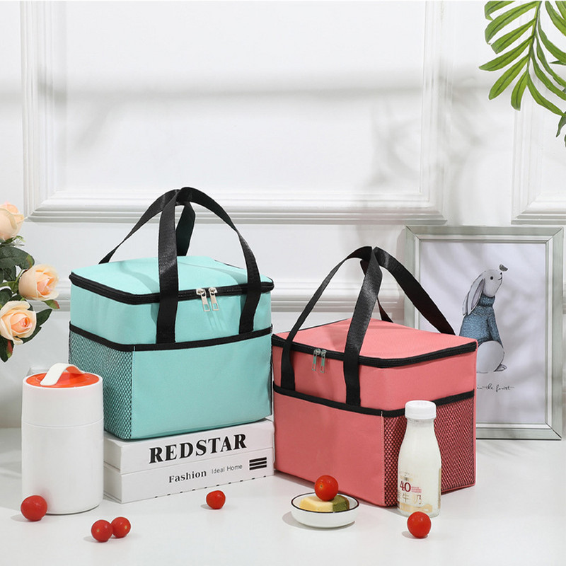 Višenamjenska rashladna torba velikog kapaciteta Torba za ručak Toplinski izolirana torbica za hranu za ručak Vrući hladnjak Uredska torba za hranu za piknik