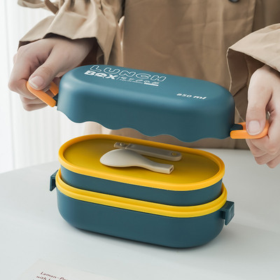 Кутия за обяд bento за пакетирана храна контейнер за приготвяне на храна за съхранение на училищни деца херметична тенджера Пластмасов пазач, покрит с деца