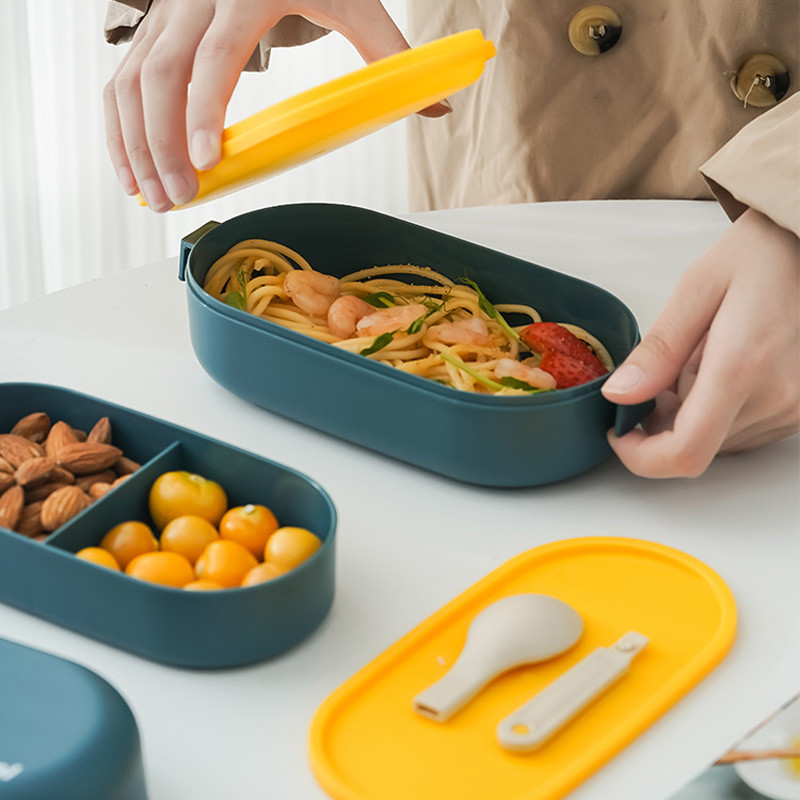 Cutie de prânz bento pentru alimente ambalate recipient de pregătire a mesei depozitare copii școlari tupper oală ermetică Garant din plastic acoperit copii