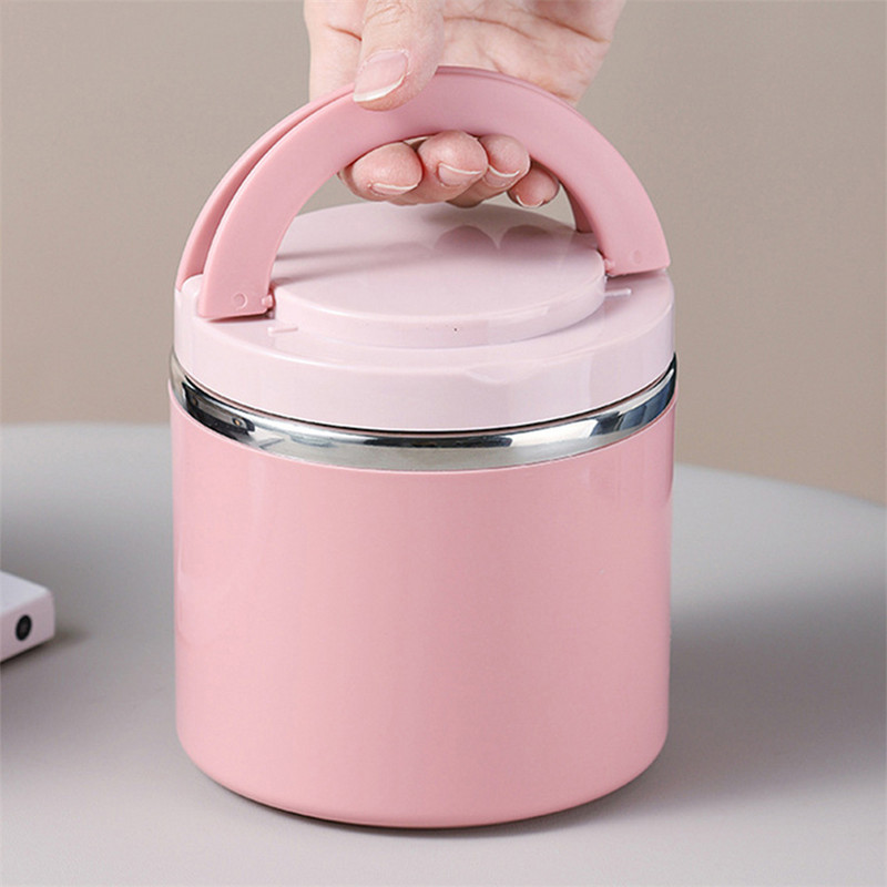 Sriubos termosas Maisto stiklainis izoliuotas pietų indas Bento dėžutė šaltam karštam maistui kolba nerūdijančio plieno priešpiečių dėžutė su rankena