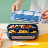 Lõunakarp Bento Box 1000ml 4 sektsiooniga Bento lõunakarp Mikrolaineahjus lõunasöögikonteiner Lekkekindel Bento Box täiskasvanud kontoritöötajatele