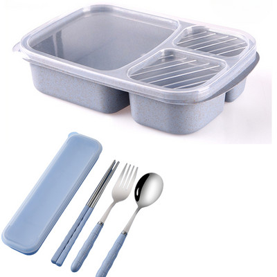 Kutija za ručak Pšenična slama Posuđe za jelo Posuda za pohranu hrane Djeca Djeca Škola Ured Prijenosna Bento kutija Torba za ručak Mikrovalna pećnica