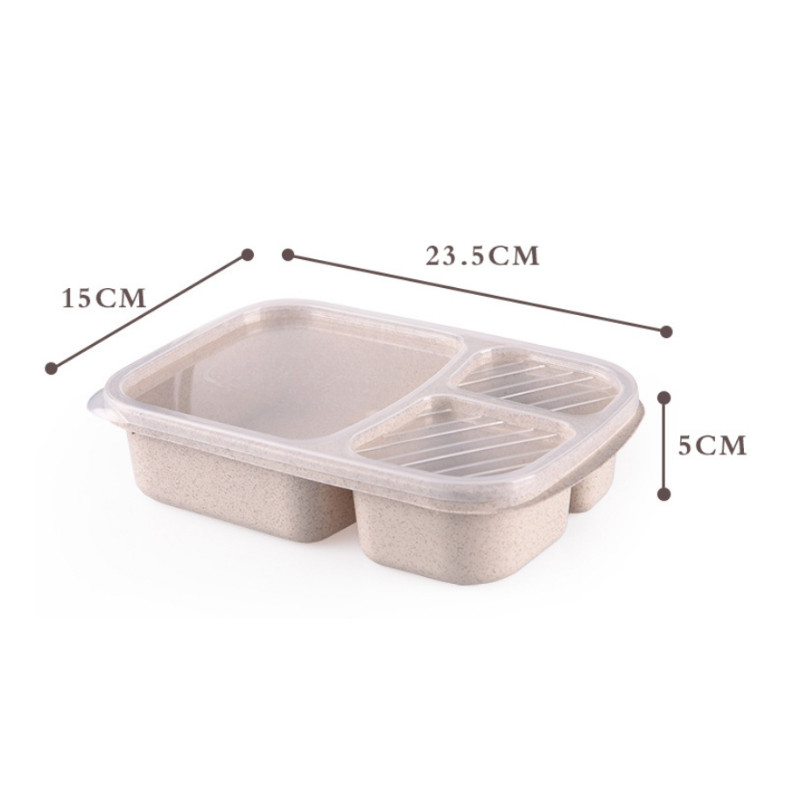 Kutija za ručak Pšenična slama Posuđe za jelo Posuda za pohranu hrane Djeca Djeca Škola Ured Prijenosna Bento kutija Torba za ručak Mikrovalna pećnica