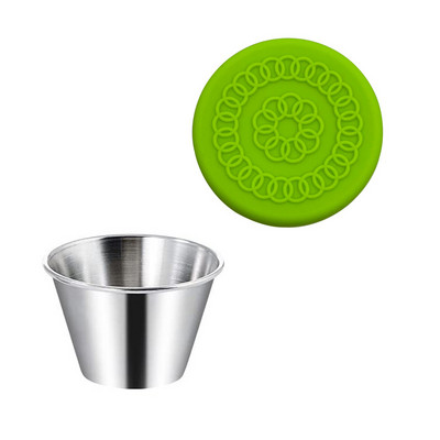 Δοχείο dressing σαλάτας με καπάκια επαναχρησιμοποιήσιμα φλιτζάνια σάλτσας Δοχεία στεγανά καπάκια σιλικόνης για μεσημεριανό Bento Box Ταξίδι για πικνίκ