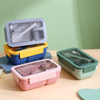 Τροφίμων Πλαστικό Κουτί για Μεσημεριανό Γραφείο Διαχωριστικό φούρνου μικροκυμάτων Bento Box Βάση κινητού τηλεφώνου Ιαπωνικό κουτί γεύματος Ηλεκτρονικό εμπόριο