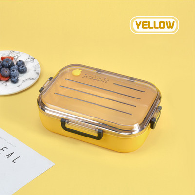 Izoliuota priešpiečių dėžutė nerūdijančio plieno mokinių mokyklinė dėžutė pietų stalo reikmenys Bento maisto talpyklos laikymo pusryčių dėžutės išvežimas