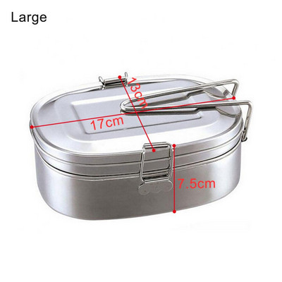 Dvigubas vaisių sluoksnis, skirtas mokyklai, mokyklai, laikymo dėžutei, pietų dėžutei, maisto talpyklai, nerūdijančio plieno, dvigubo sluoksnio „Bento Student Sn“