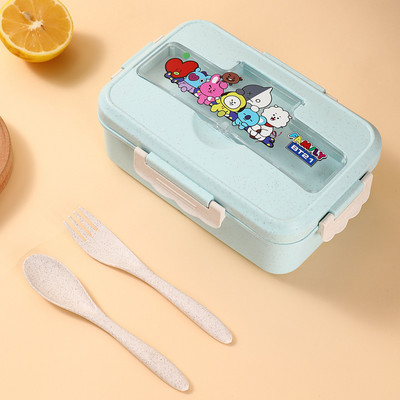 Miela priešpiečių dėžutė vaikams, mergaitėms, berniukams, su skyreliais Bento priešpiečių dėžute mokyklinė, nepraleidžianti vaikiškos maisto užkandžių dėžutės Nauja 2023 m.