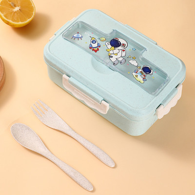 Miela priešpiečių dėžutė vaikams, mergaitėms, berniukams, su skyreliais Bento priešpiečių dėžute mokyklinė, nepraleidžianti vaikiškos maisto užkandžių dėžutės Nauja 2023 m.