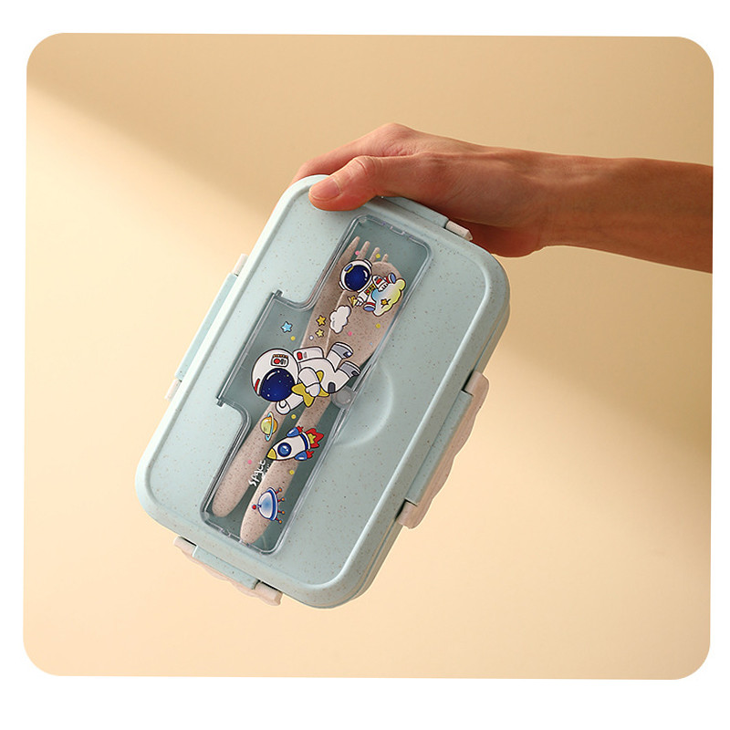 Miela priešpiečių dėžutė vaikams, mergaitėms, berniukams, su skyreliais Bento priešpiečių dėžute mokyklinė, nepraleidžianti vaikiškos maisto užkandžių dėžutės Nauja 2023 m.